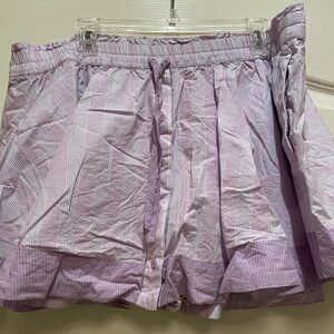 AerieLavender Striped Pleated Skort